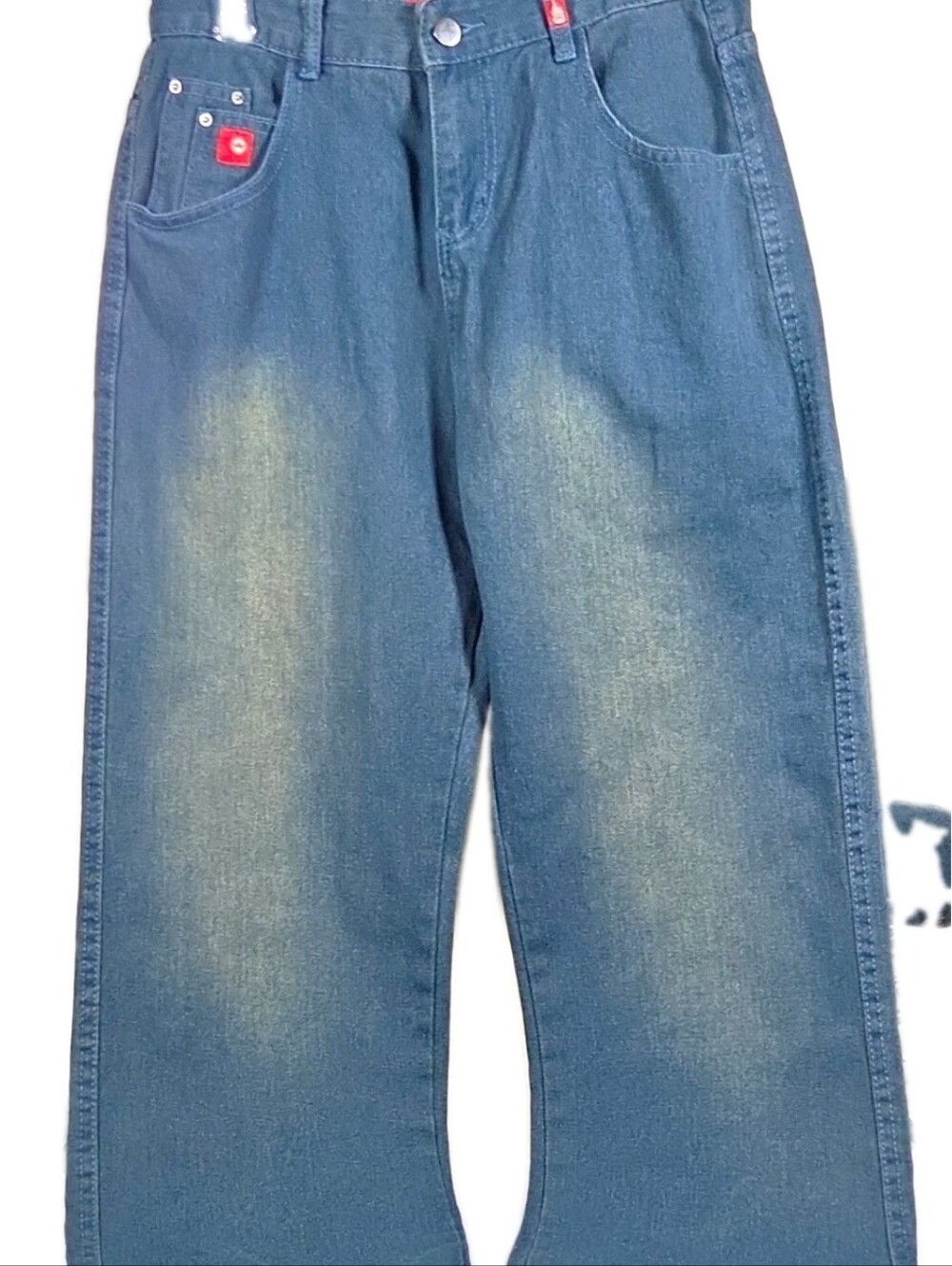 JNCO Relaxed Blue Men's Denim Jeans with Washed Front